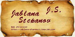 Jablana Stepanov vizit kartica